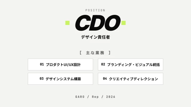 株式会社GAROのデザイナーインターン東京都